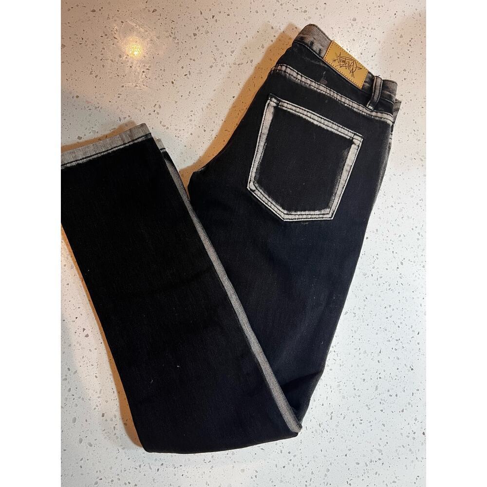 MNML mens urban jeans NWT black with distressed knees size 30 inch waist